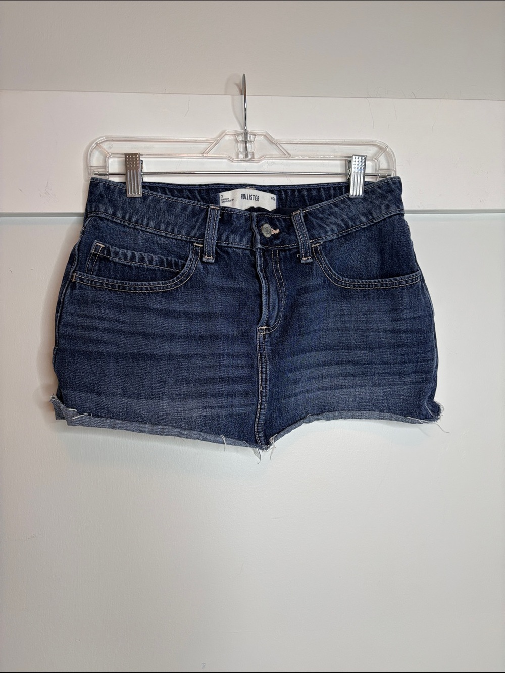 Hollister Dark Indigo Denim Cutoff Skirt size 2 W26